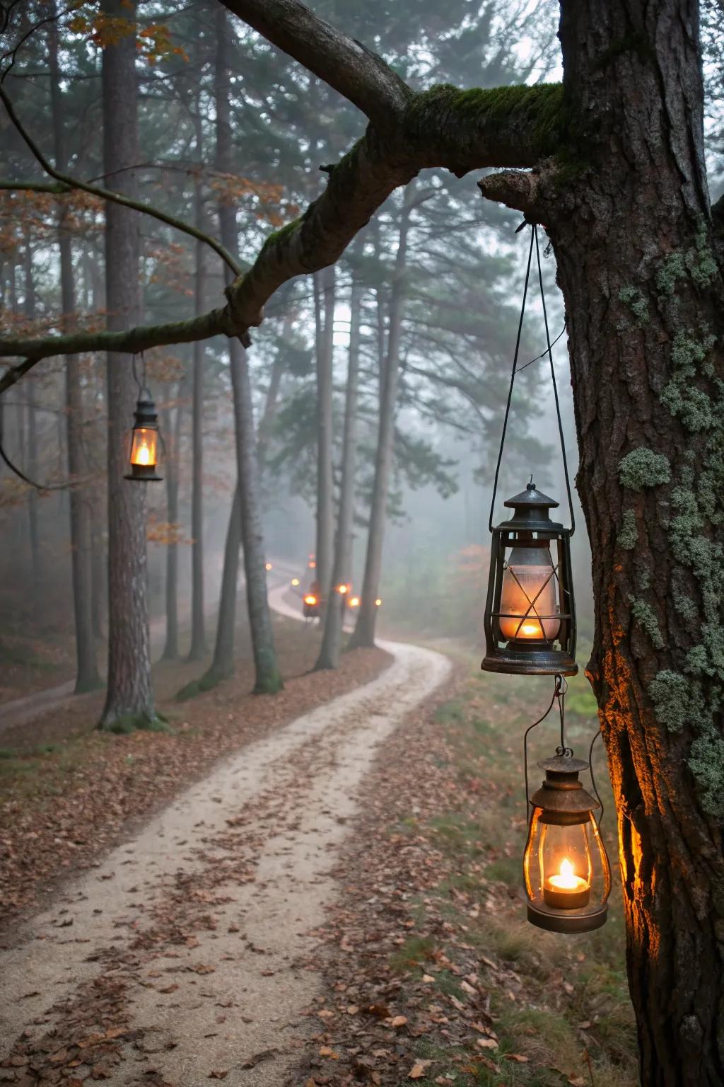 Lanterns that light up the night with charm.