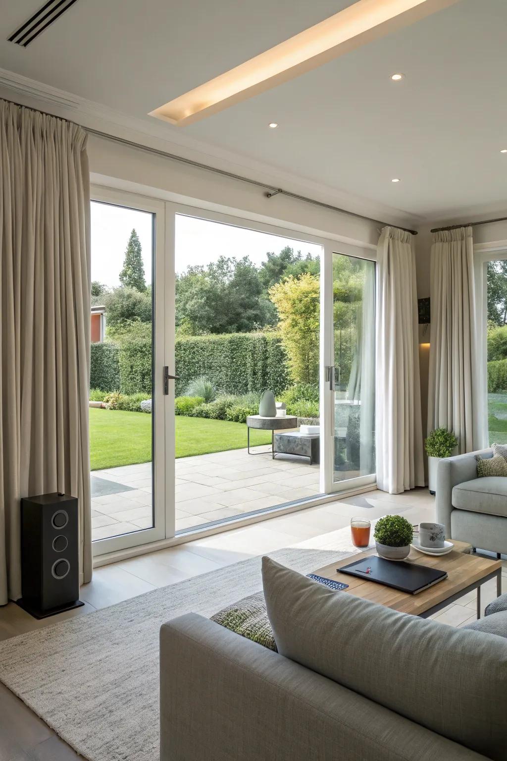 Smart technology meets curtain elegance.