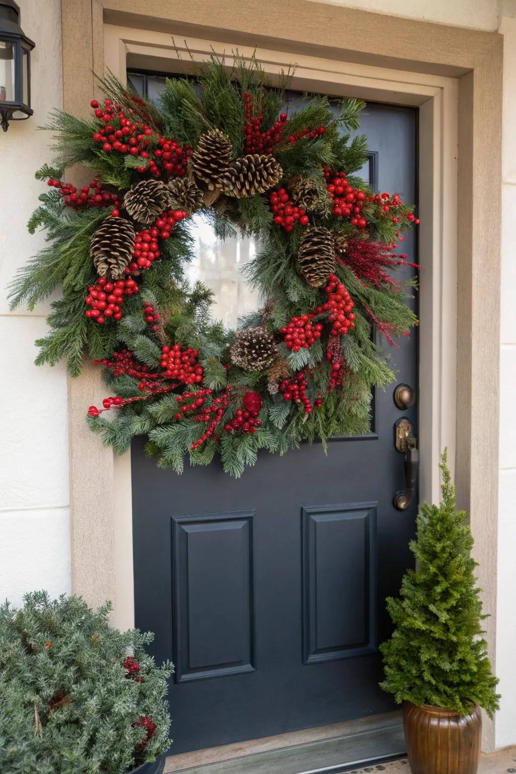 Celebrate the season with a stunning natural wreath on your door.