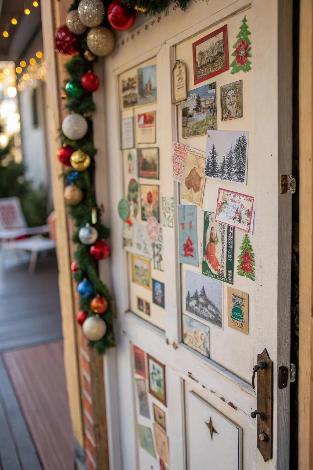 Bring nostalgia to life with charming holiday postcards and stamps.
