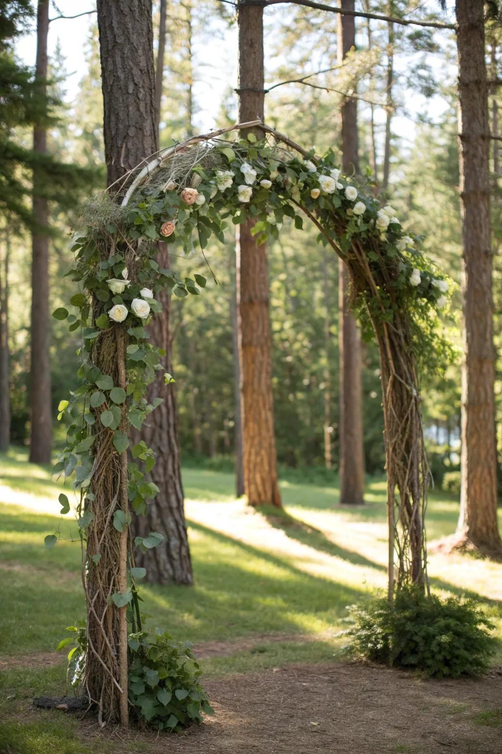 An enchanting arch that blends seamlessly with nature.