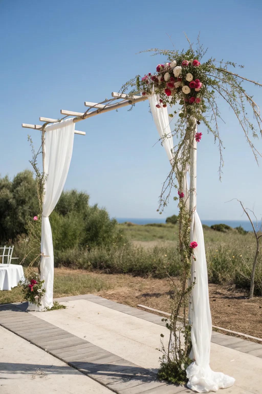 Less is more with this minimalist yet striking arch.