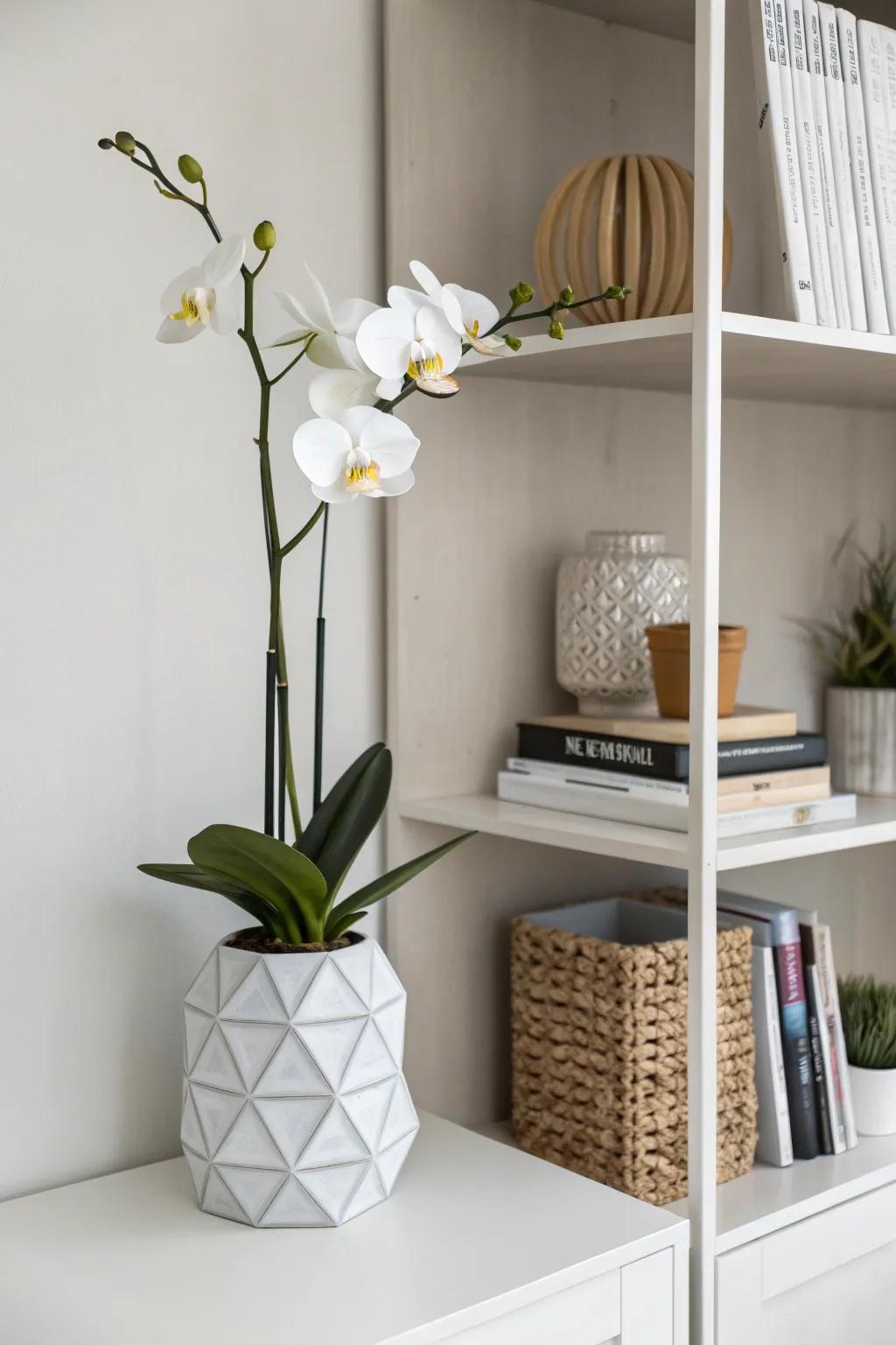 Orchids bring a modern and minimalist elegance.