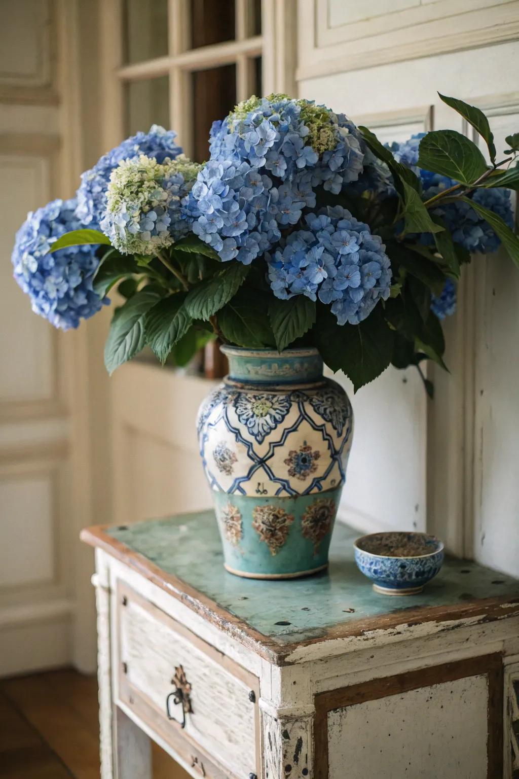 Hydrangeas offer classic charm with a modern twist.
