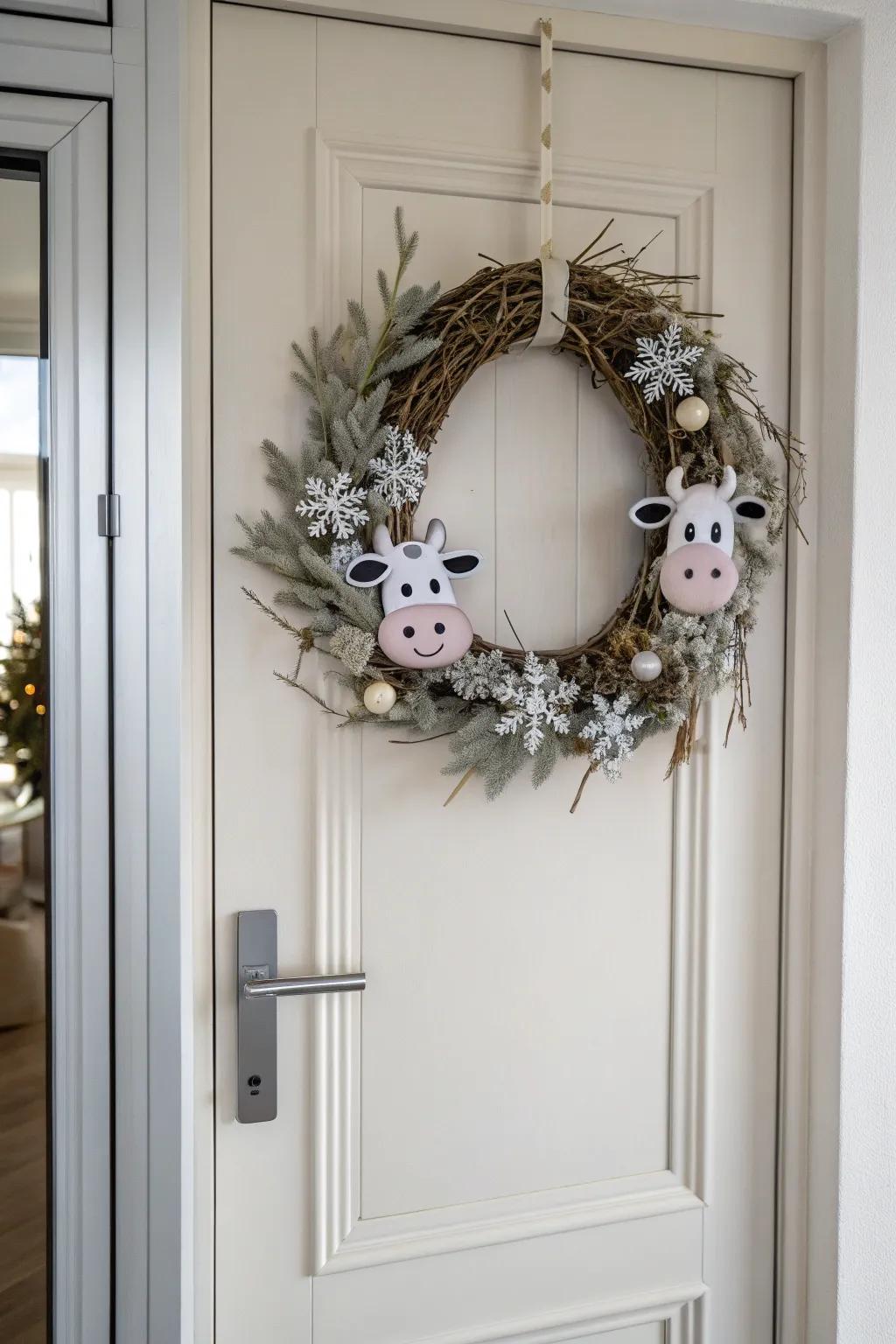 Minimalist cow design for modern elegance.