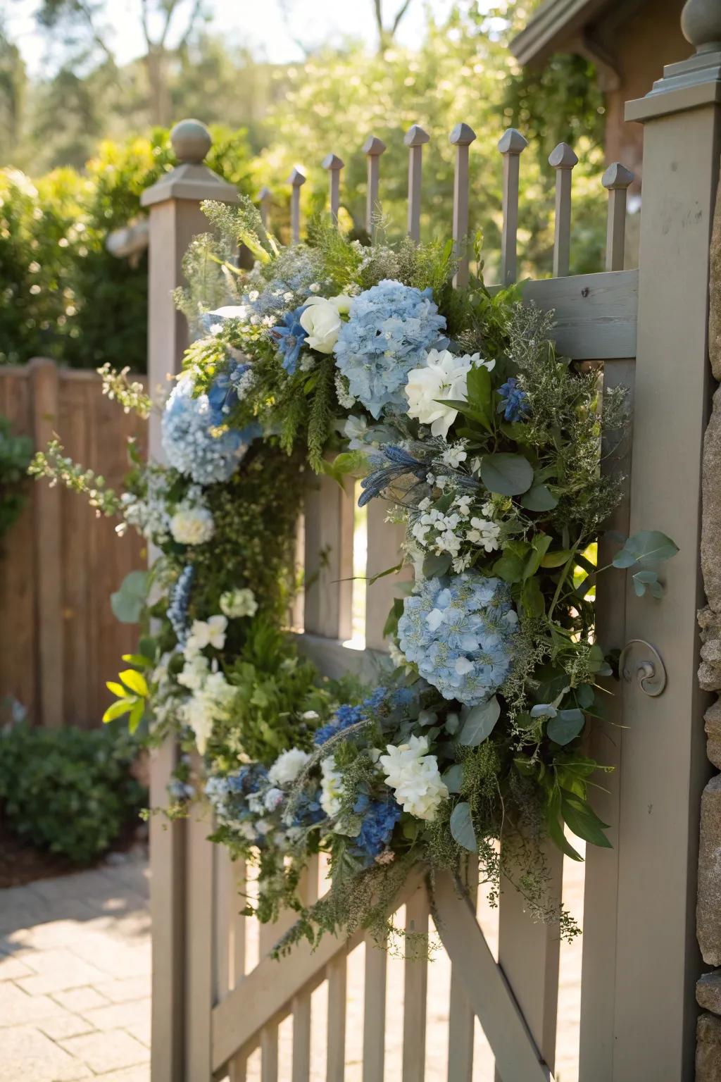 A floral Hanukkah wreath for a touch of nature.