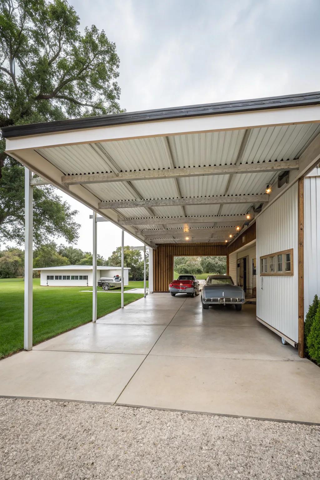 An open structure that invites the outdoors in.