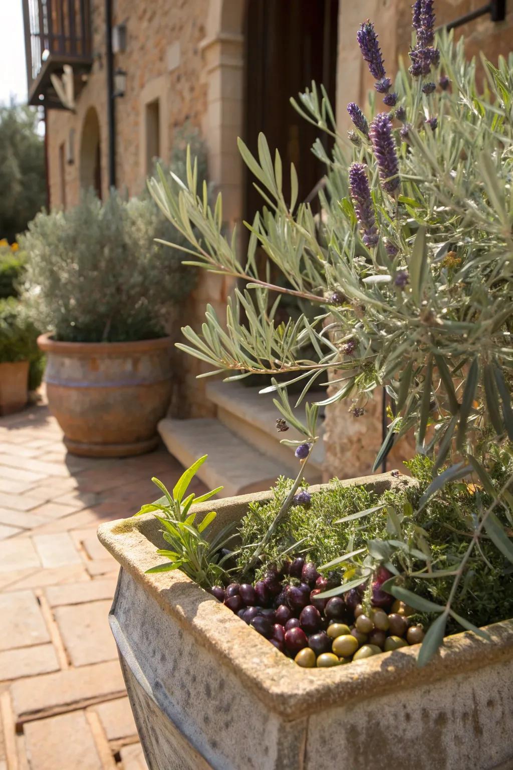 Mediterranean bliss with dusty miller and lavender.