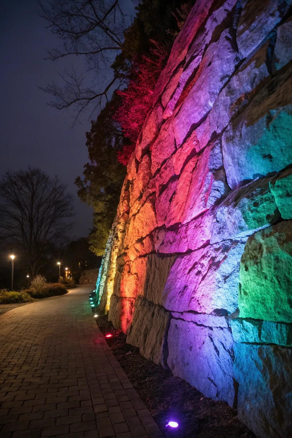 Smart LEDs bring vibrant color magic to rock walls.