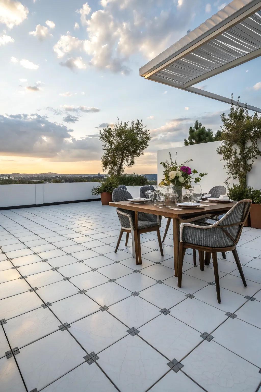 Porcelain tiles offer a luxurious feel with the durability to match.