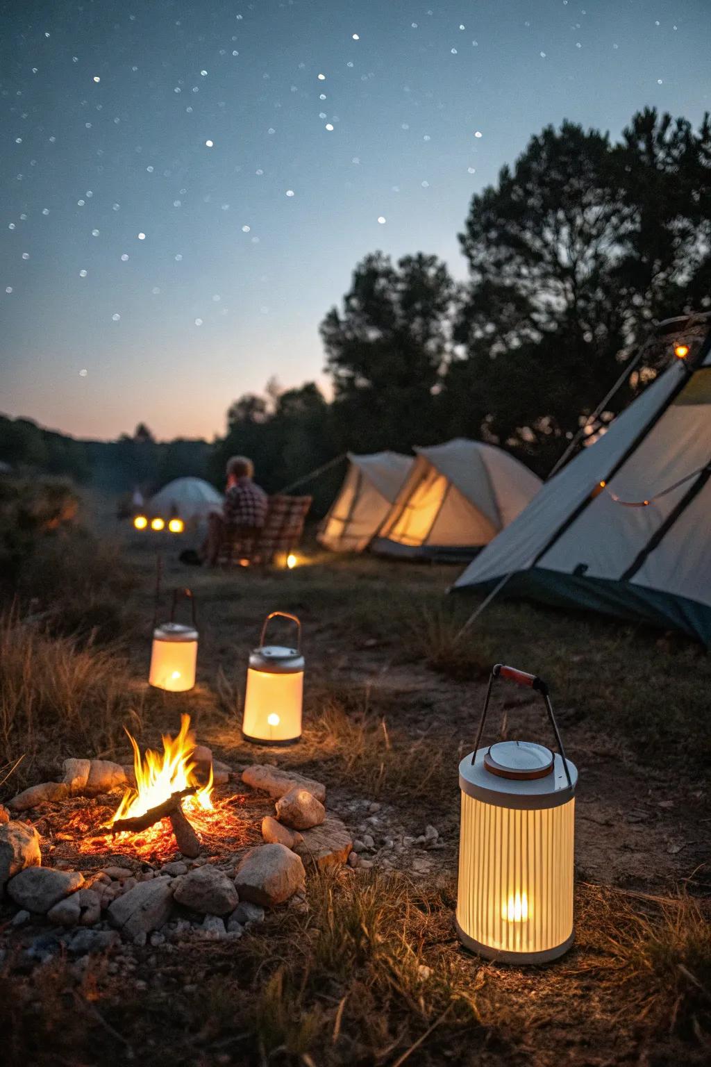 Solar lanterns offer an eco-friendly lighting solution for campers.