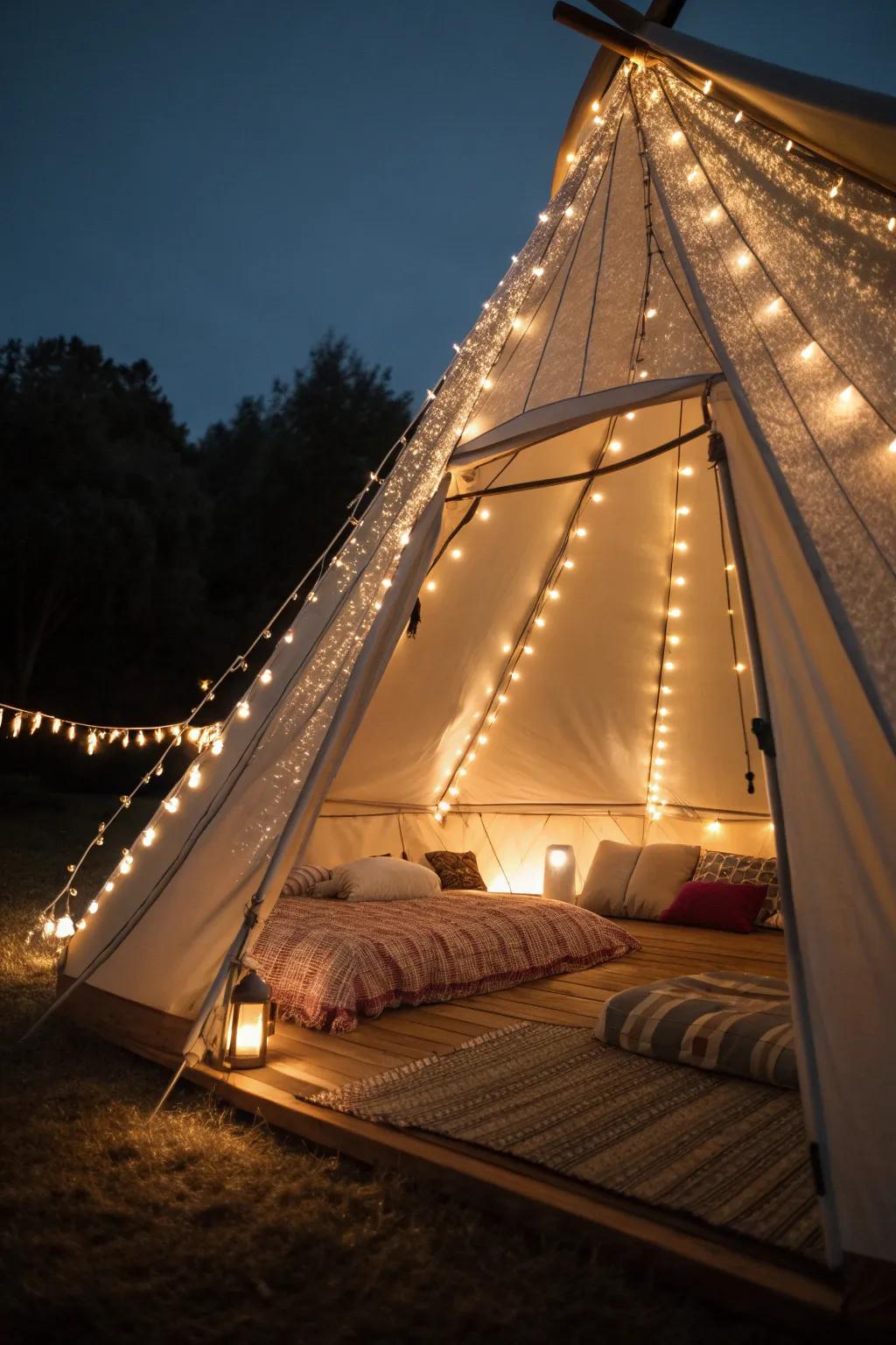 LED strip lights offer versatile lighting options for campers.