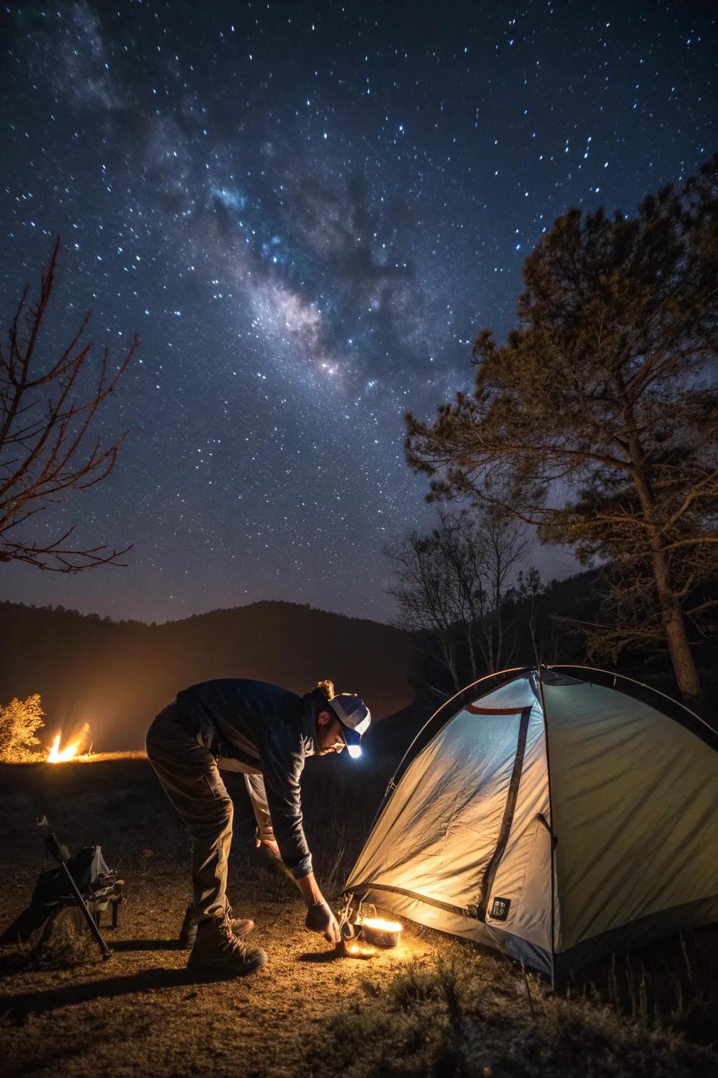 Headlamps provide focused, hands-free lighting for nighttime tasks.