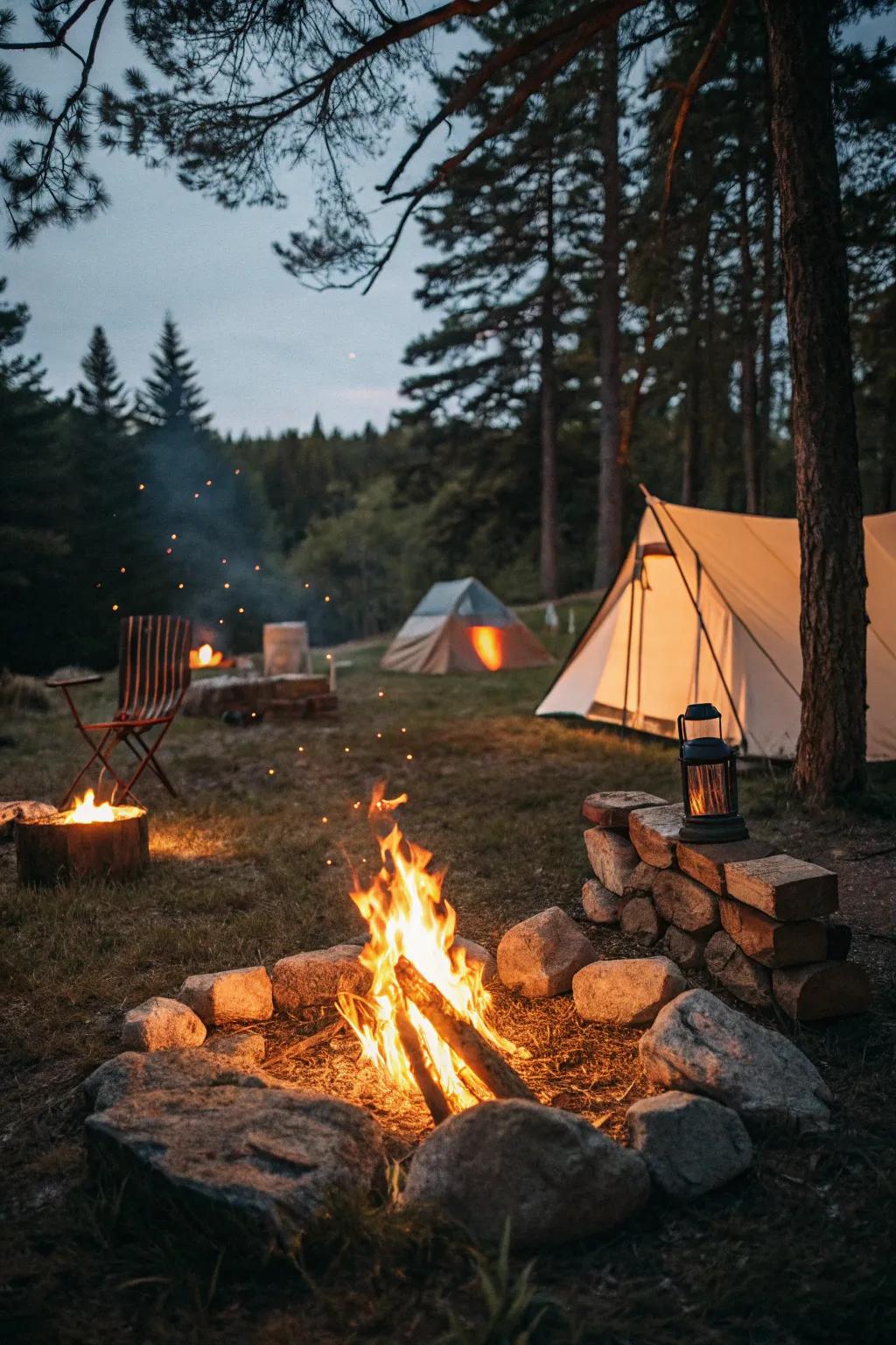 Artificial campfire lights offer a safe, cozy alternative to real fires.