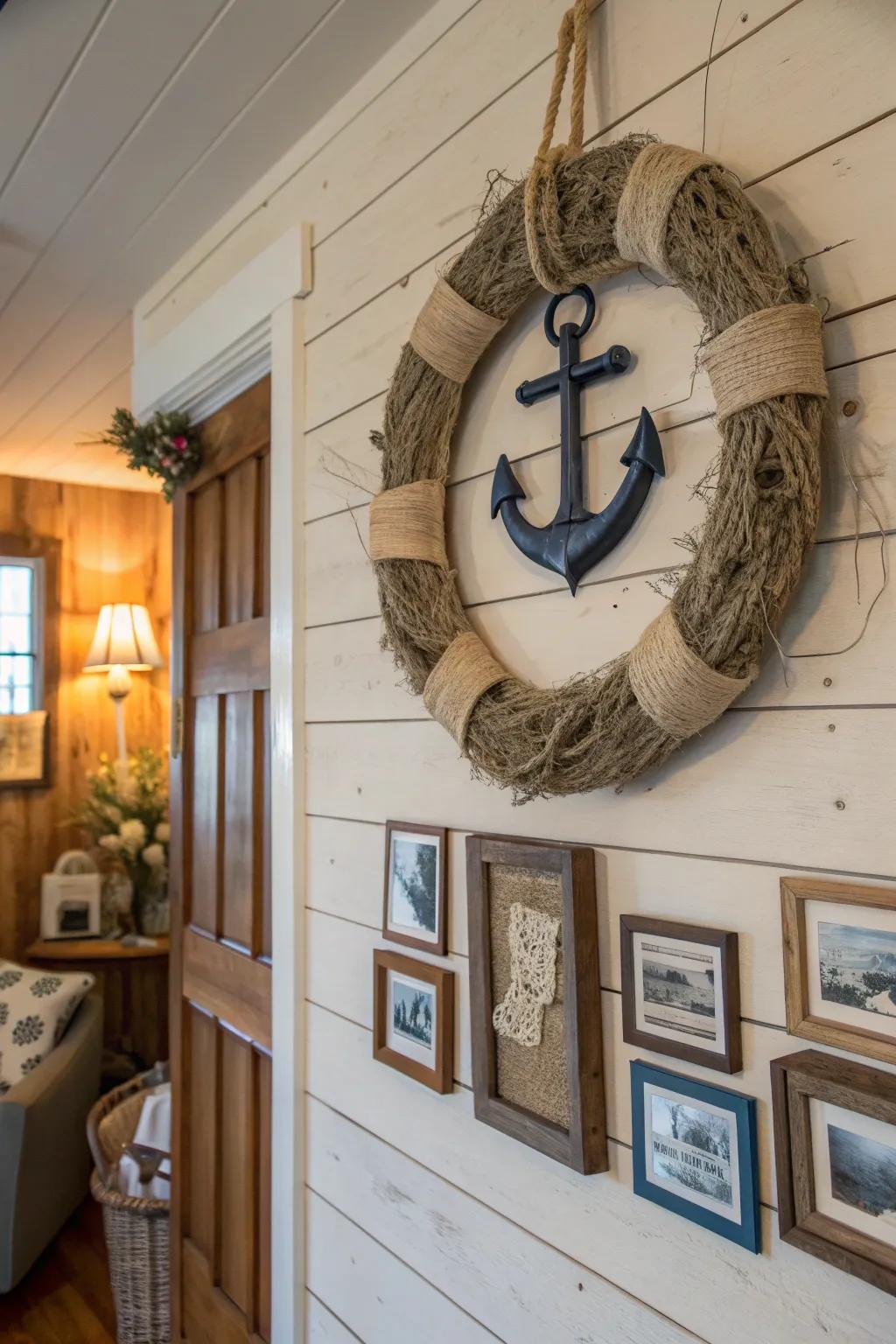 Anchors aweigh! This wreath is ready to set sail in style.