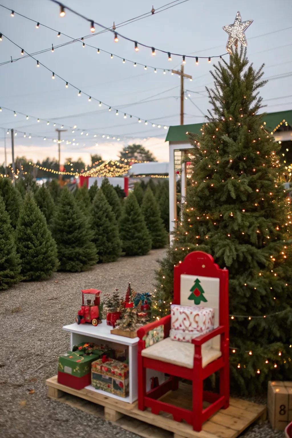 Santa's workshop corner, a magical experience for kids.