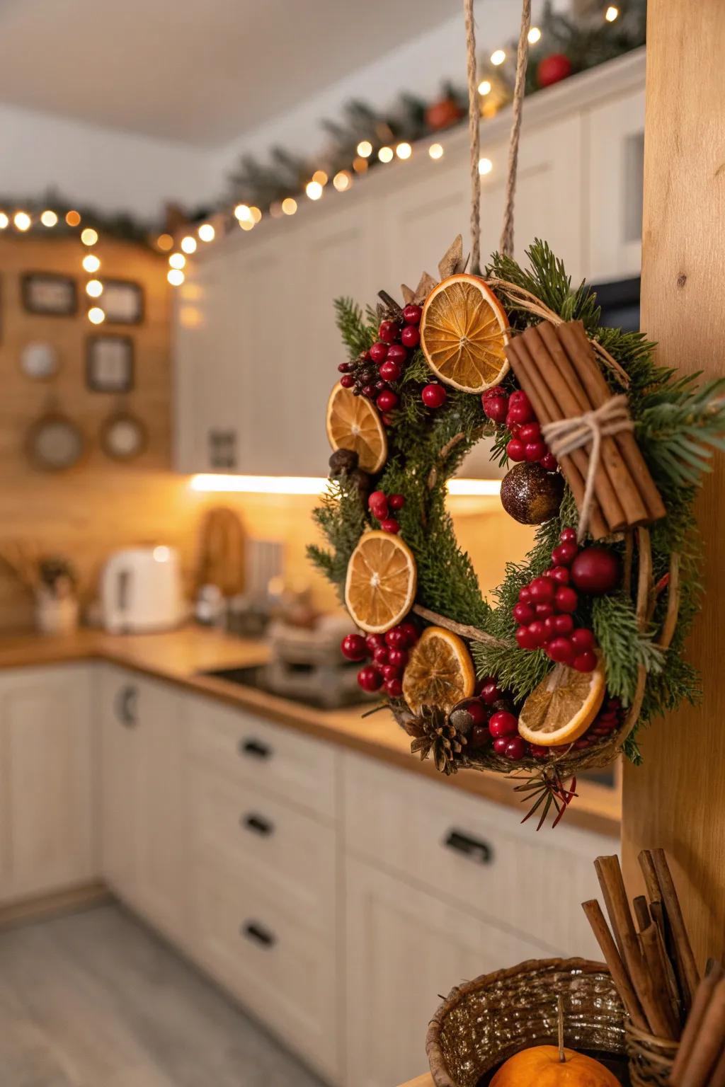 A delectable wreath that tempts the senses.