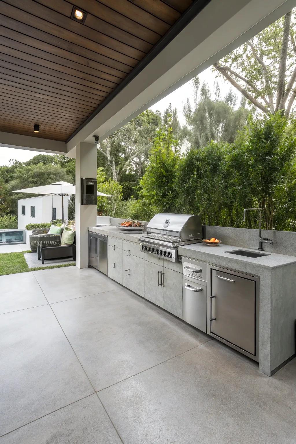 Sealed concrete offers a sleek, modern look with practical benefits.