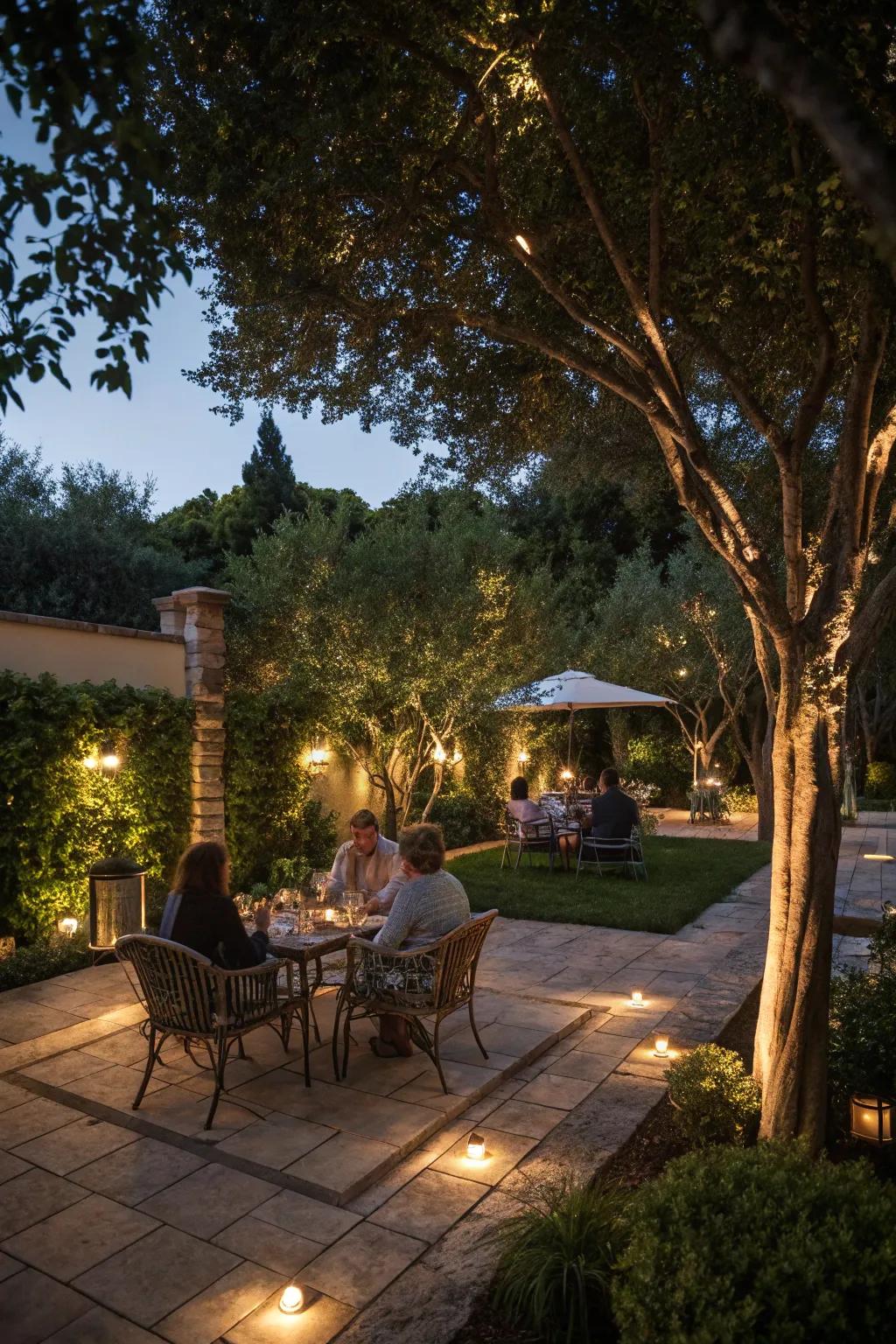 Host cozy gatherings with serene ambient lighting.