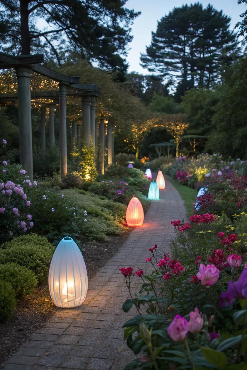 Add playfulness with interactive lighting installations.