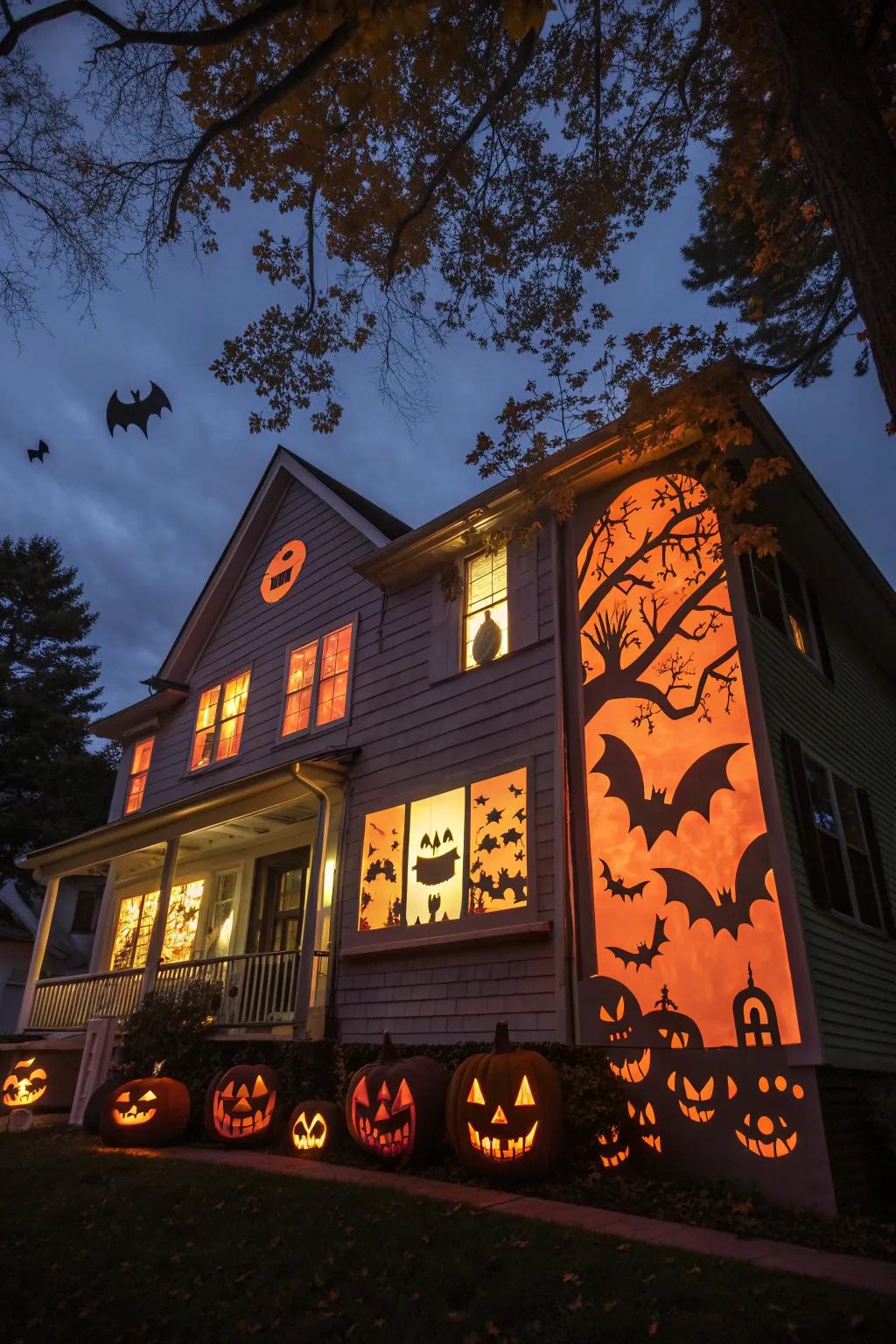 Turn your home into a haunted masterpiece with projection lighting.