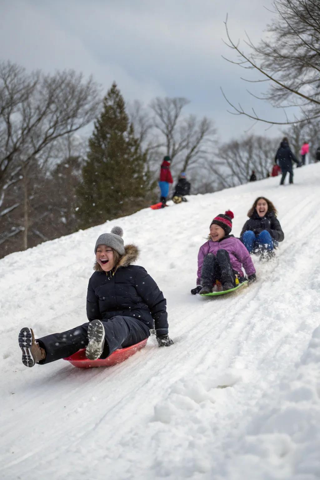 Embrace the thrill of sledding for an unforgettable winter birthday party.