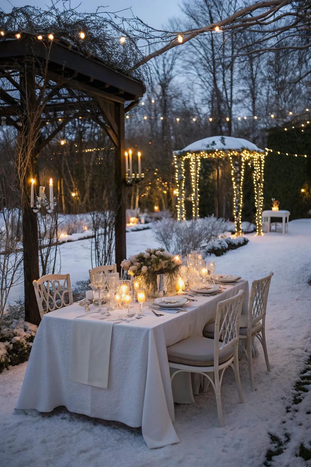 Create an intimate atmosphere with a candlelit dinner.