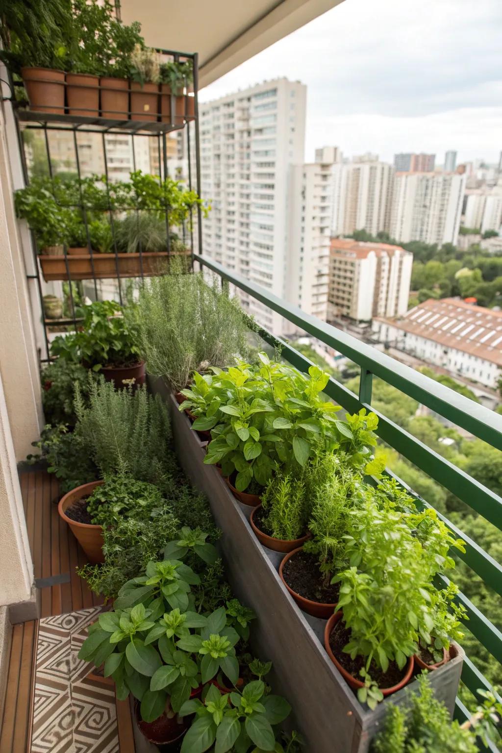 Fresh herbs always within reach with a vertical garden