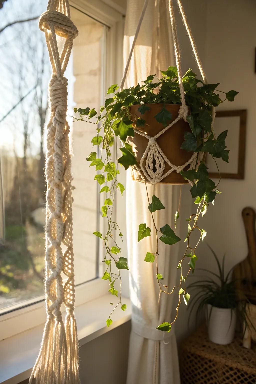 Stylish macrame plant holders for any room