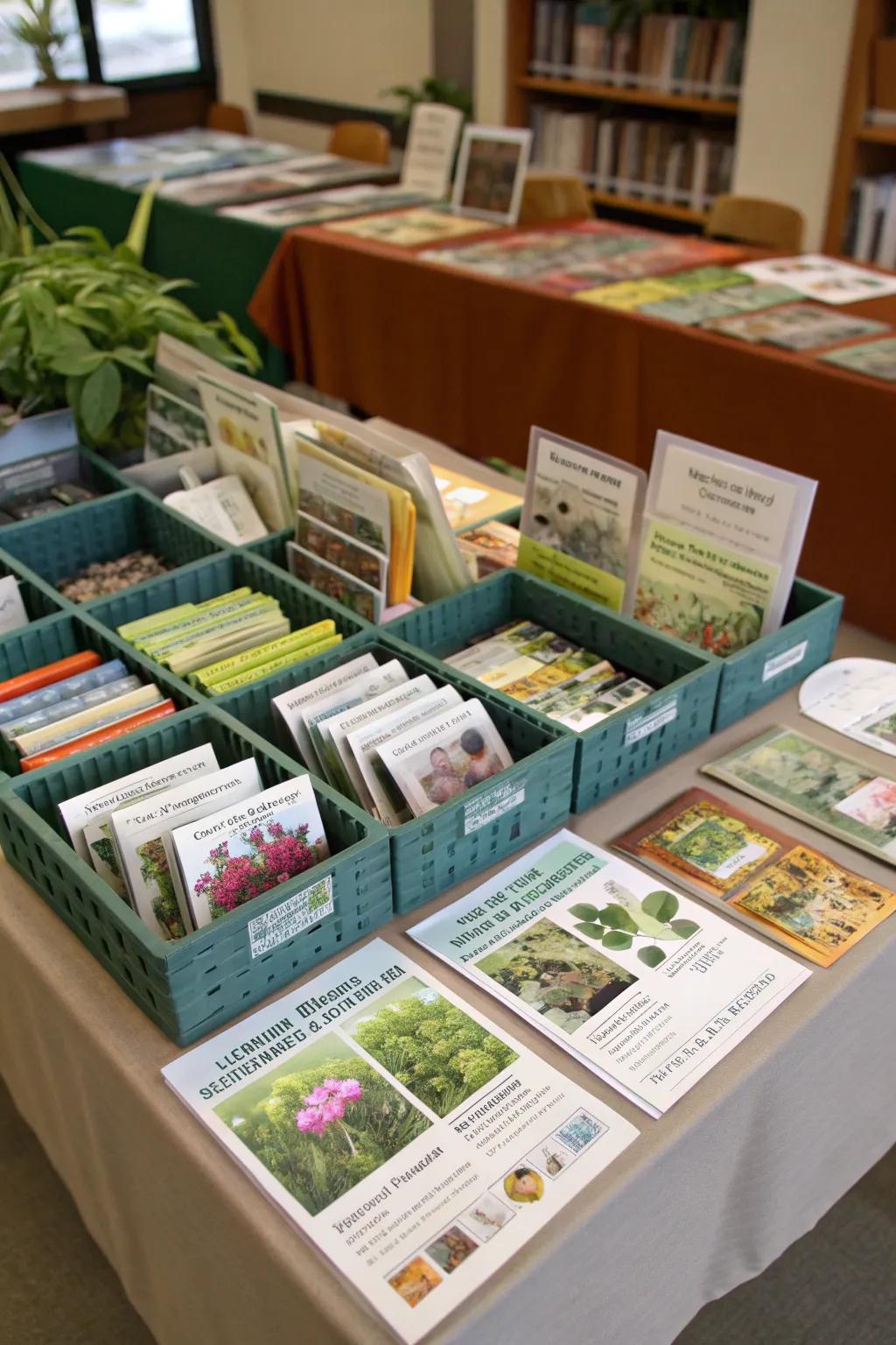 Table displays are perfect for community seed sharing.
