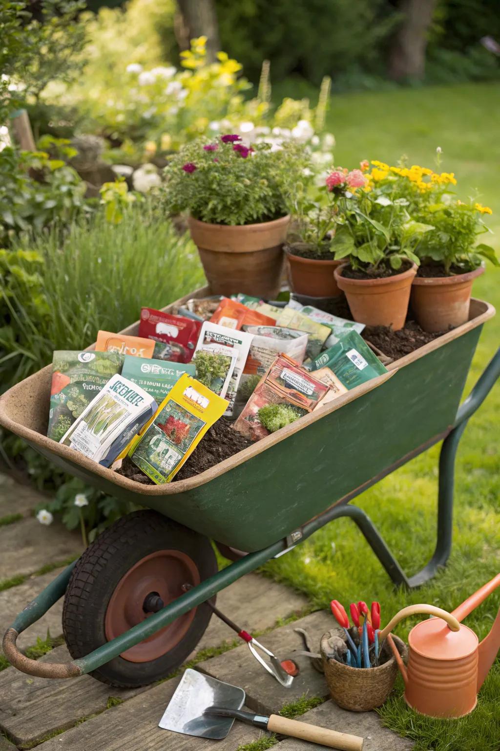 Garden carts make mobile seed libraries.