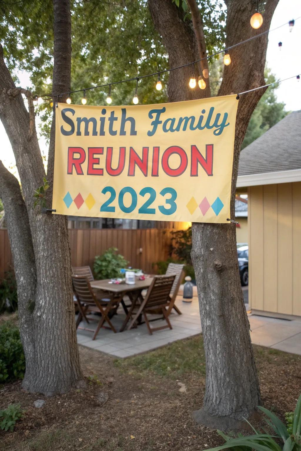 Welcome your family with a personalized banner that marks the occasion.