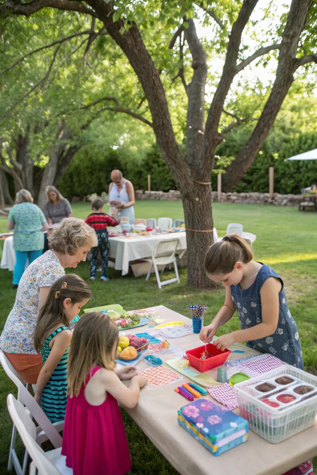 Encourage creativity with a DIY craft station.