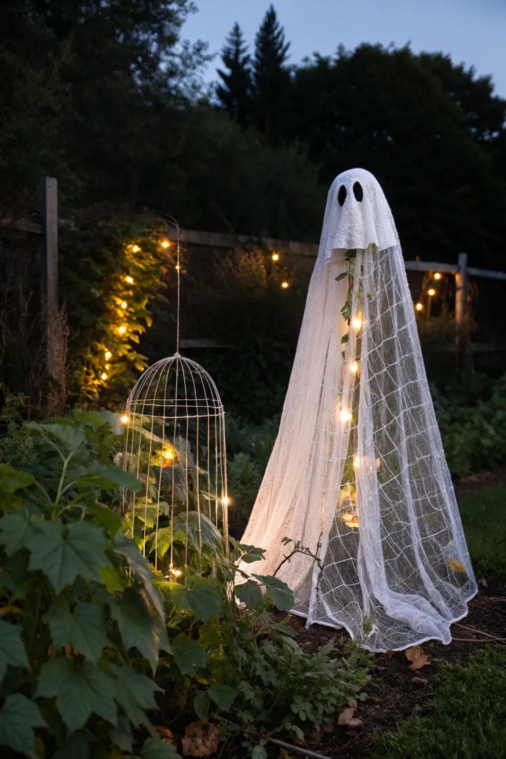 Bring some Halloween spirit to your garden with this ghostly decoration.