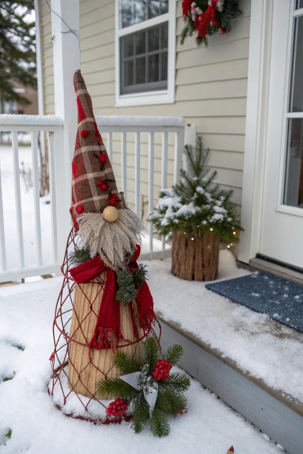 Create a whimsical Christmas gnome for your holiday decor.