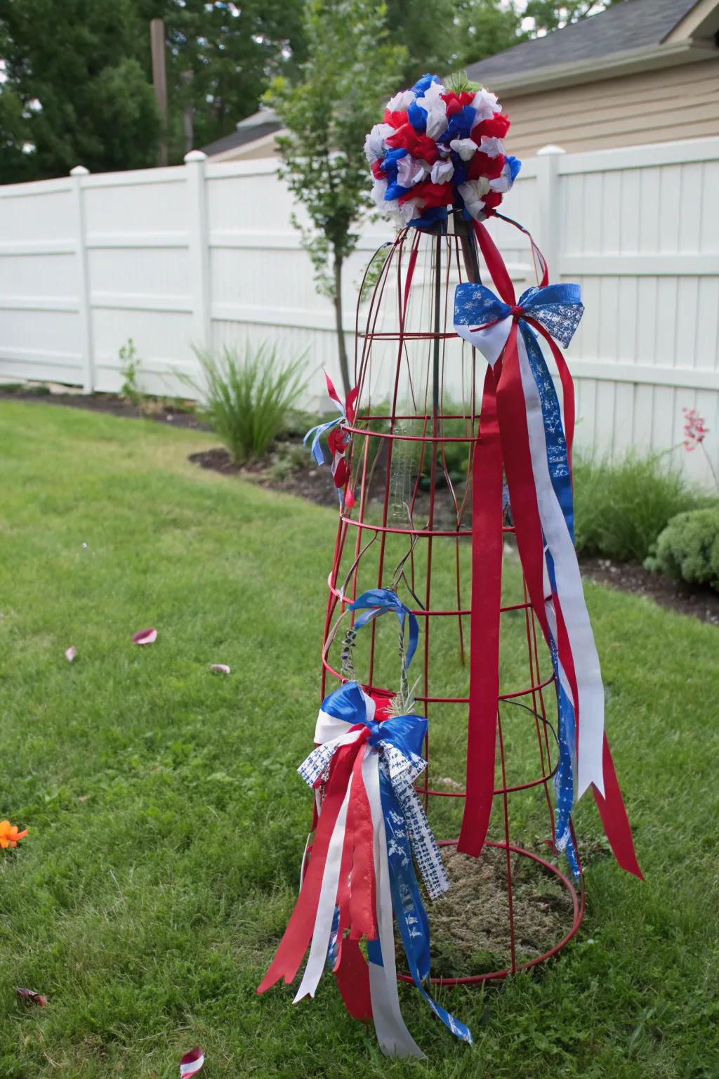 Show your patriotic spirit with a festive Fourth of July display.
