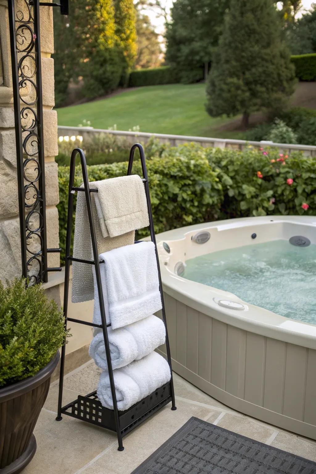 Compact racks save space without sacrificing style.