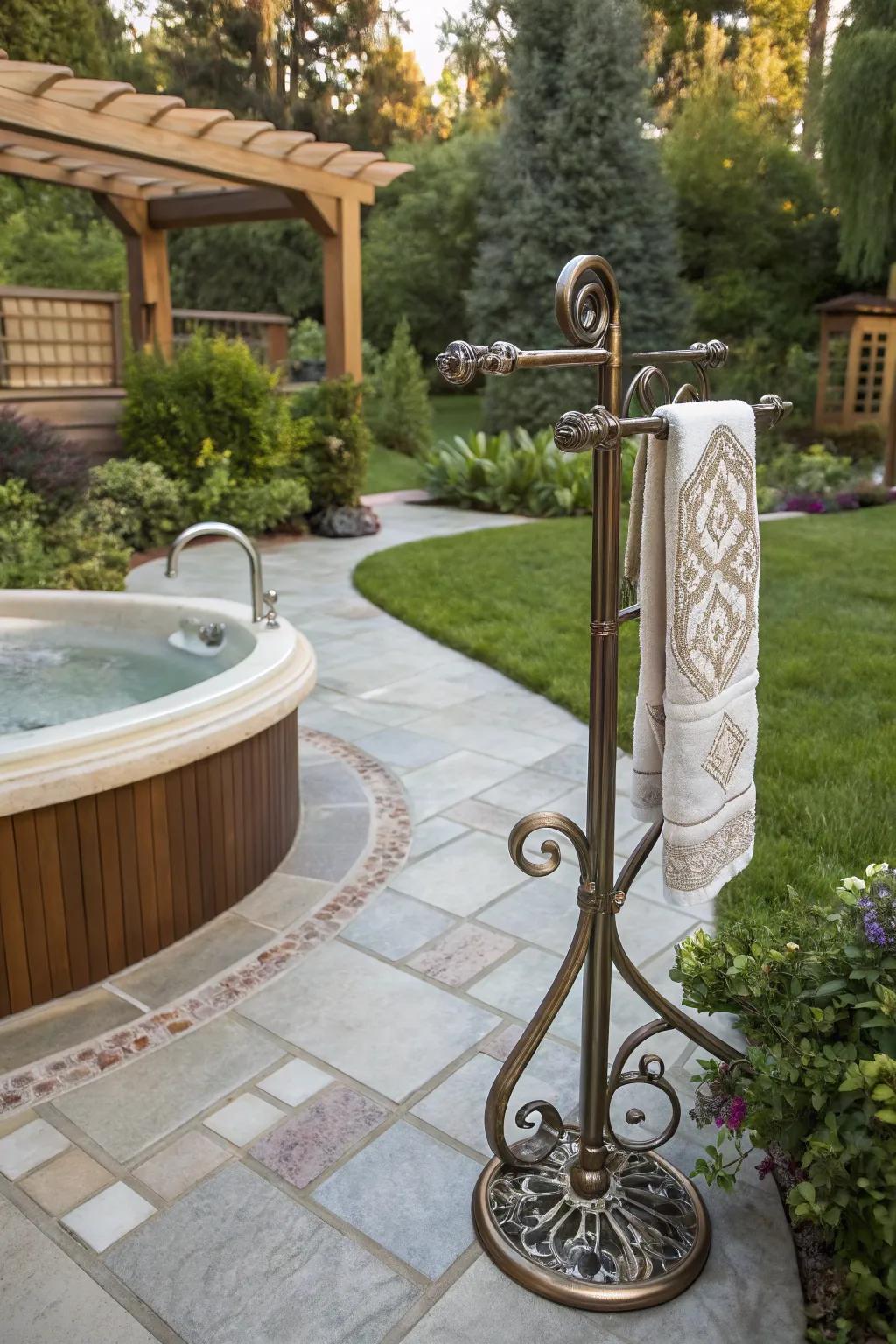 Custom designs turn towel racks into works of art.