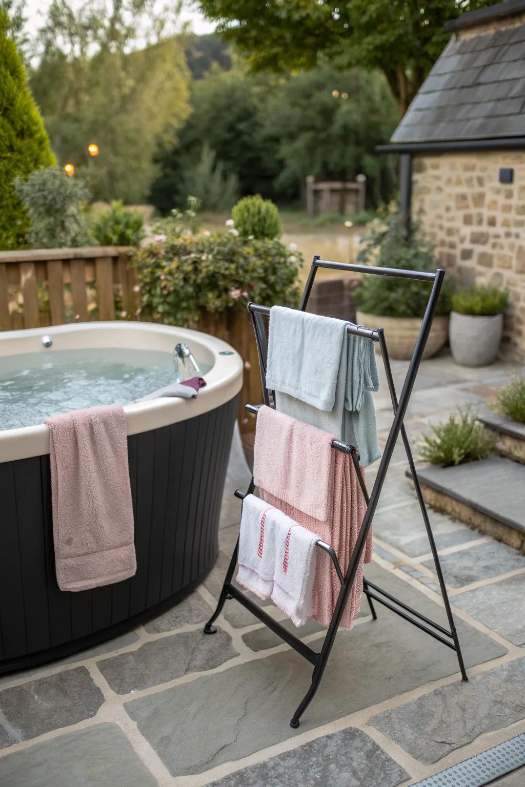 Foldable racks offer convenience and easy storage.