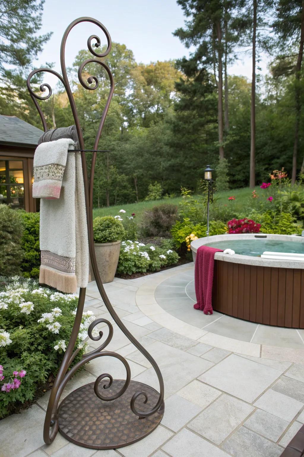 Sculptural racks make a bold and artistic statement.