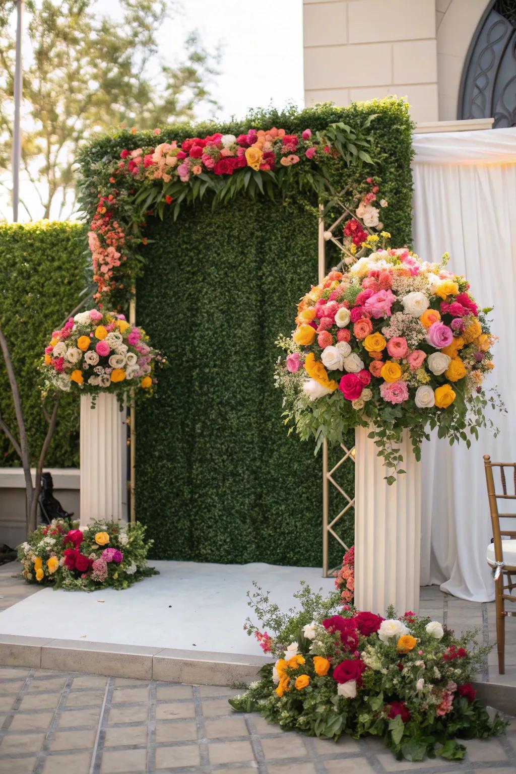 Flowers and greenery create a stunning duo.