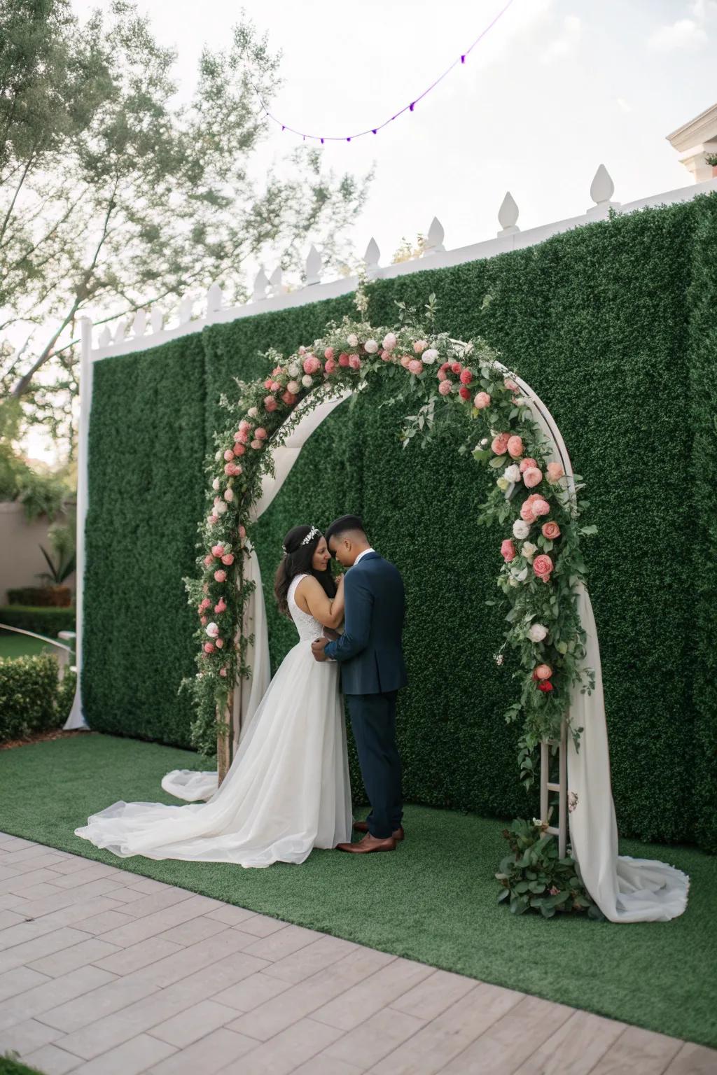 An arch adds drama and elegance.