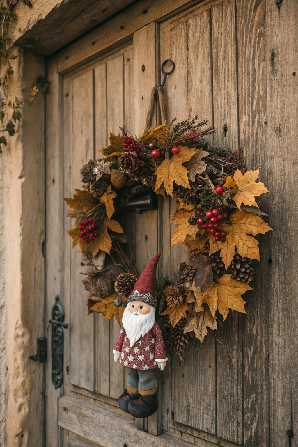 Vintage flair with a gnome twist.