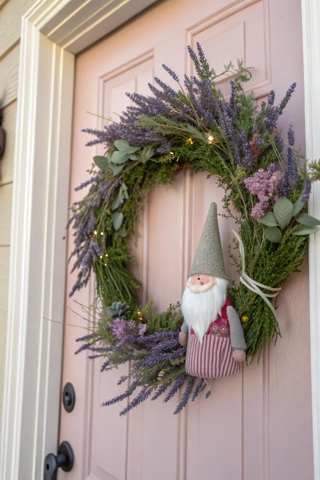 Serenity with gnomes and lavender.