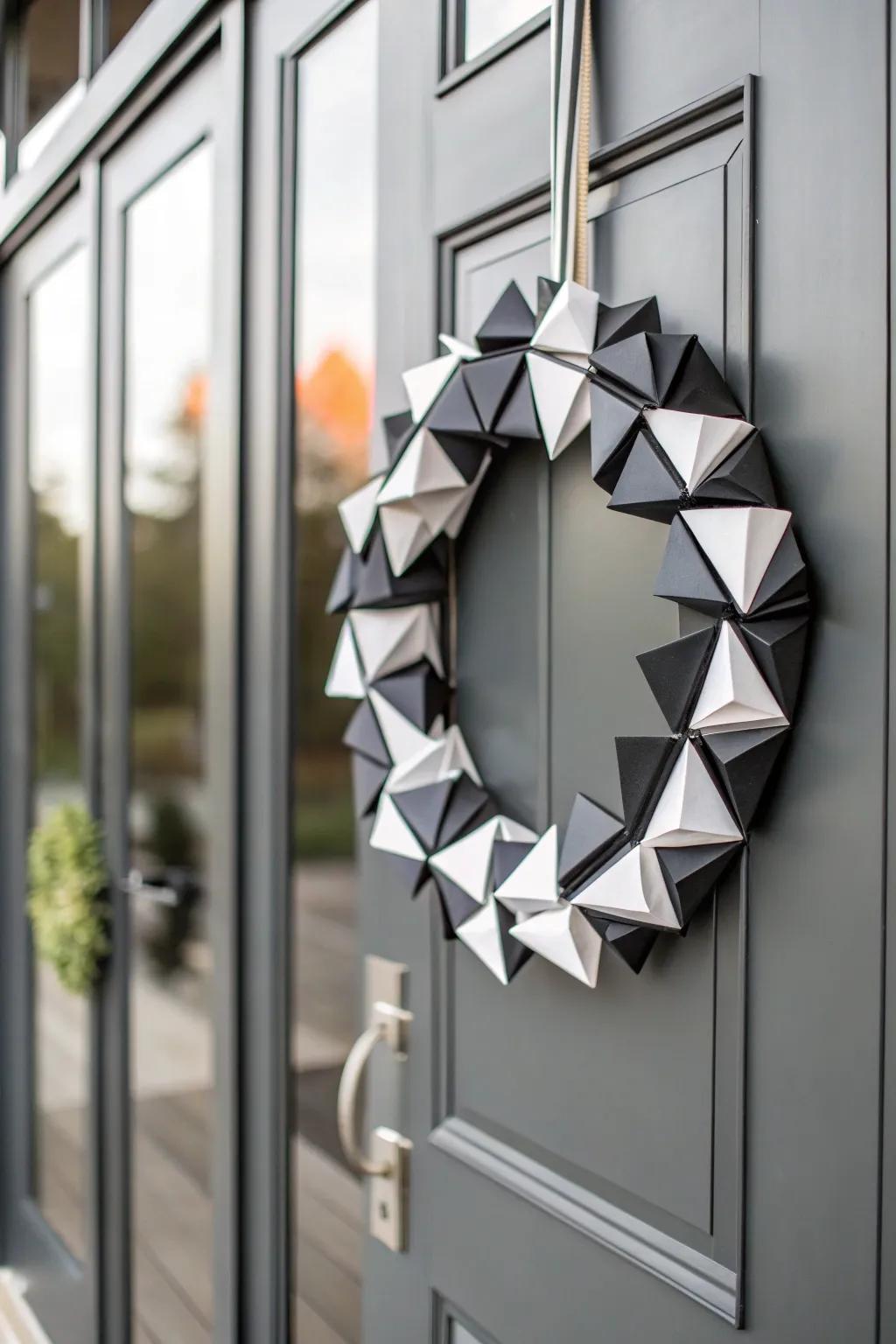 Embrace simplicity with a modern minimalist wreath.