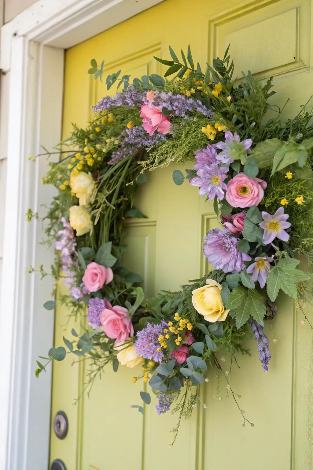 Celebrate spring with fresh blooms and greenery.