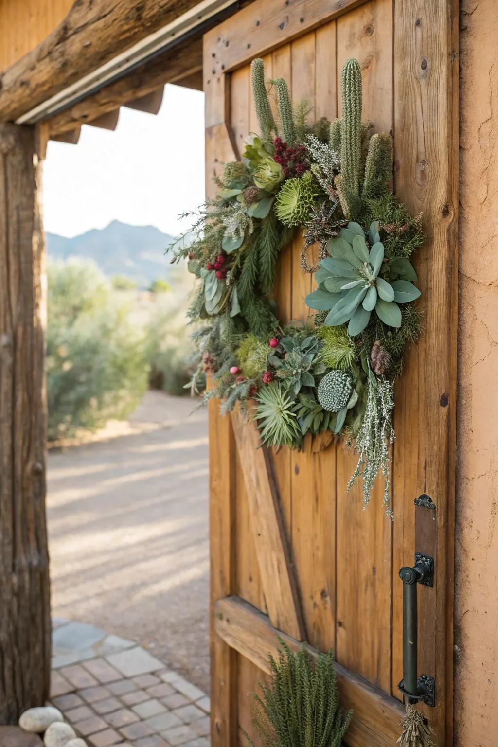 Embrace the desert with a southwestern style wreath.