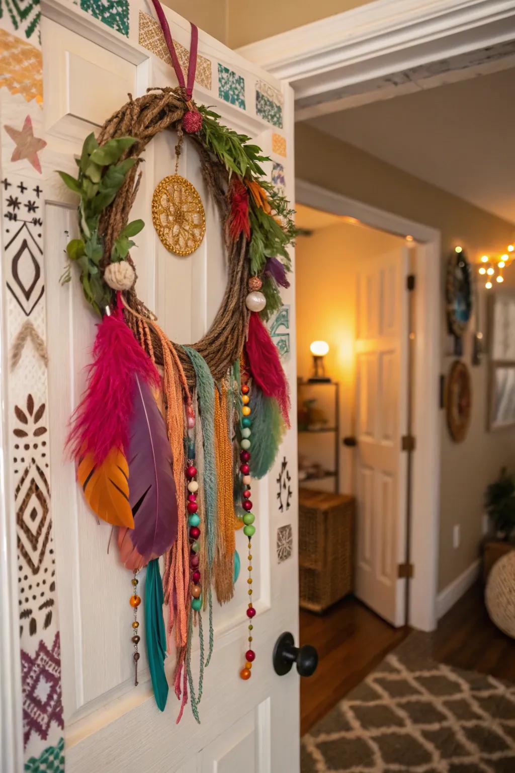 Get creative with a bohemian bliss wreath.