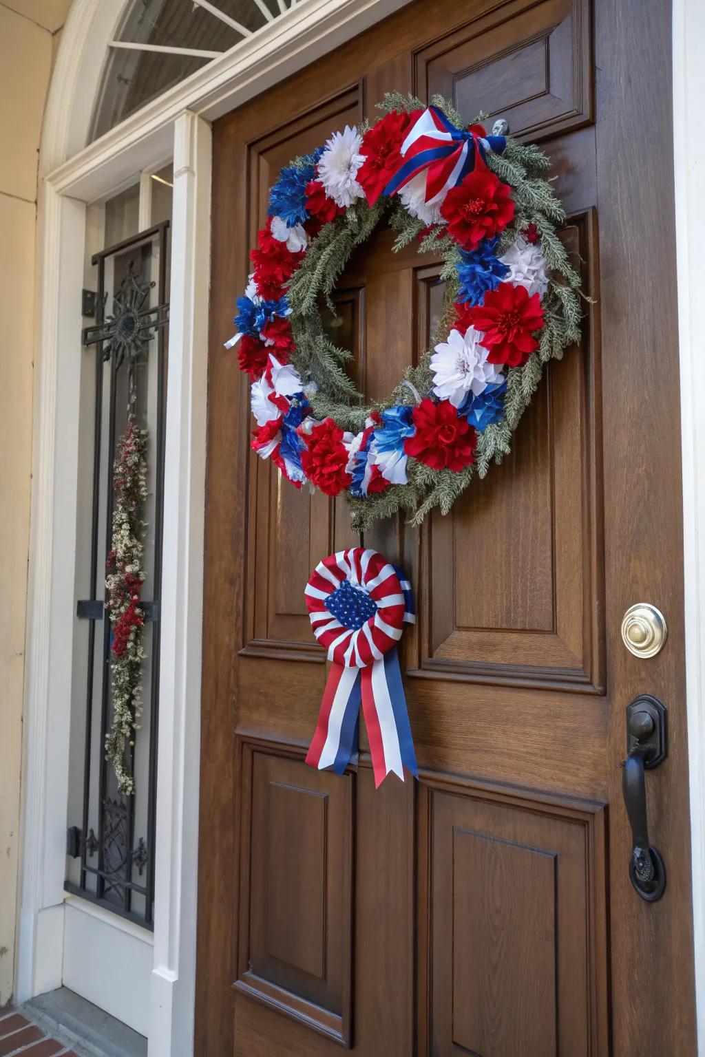 Show your patriotic pride with a themed wreath.
