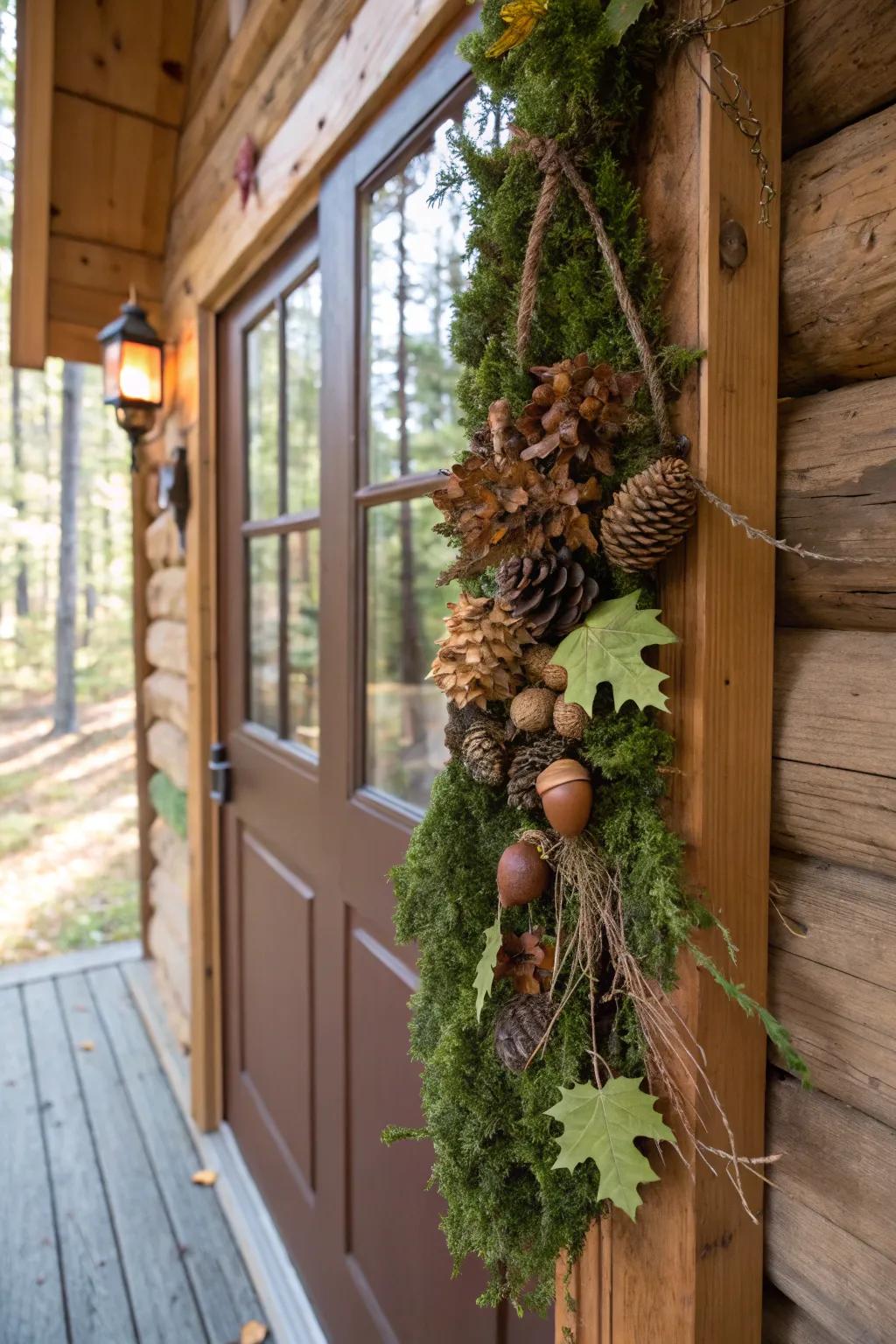 Moss and acorns bring woodland enchantment.